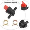 Petrol Tap And 2 Clamps Petrol Diesel Shut-off Valve For 6-8mm Hose Garden Tools Clamp Lawn Mower Parts