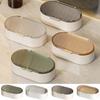 Hollow Light Luxury Double Drain Soap Box Plastic Soap Dish Practical Drain Soap Holder  Bathroom
