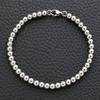 Women's Silver Ball Ring Couple Accessory Donut Surgical Bracelet