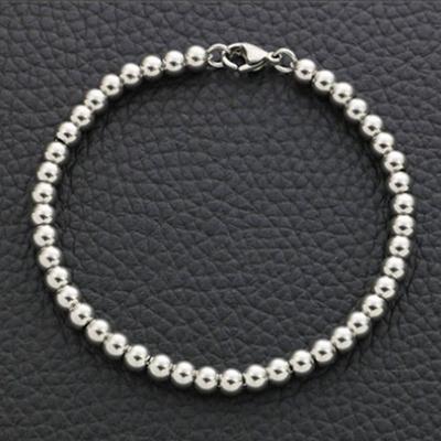 Women's Silver Ball Ring Couple Accessory Donut Surgical Bracelet
