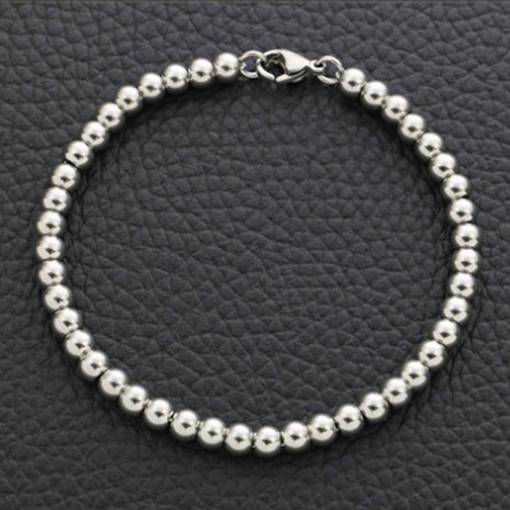 

Women s Silver Ball Ring Couple Accessory Donut Surgical Bracelet 22cm
