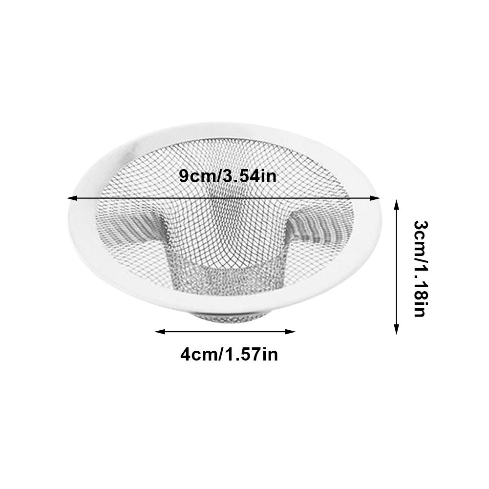 2Pcs Bathtub Shower Drain Hole Filter Trap Anti Clogging Stainless Steel Drain Hair Catcher Stopper Kitchen Bathroom Accessories