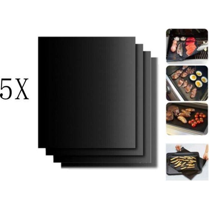 Grill Mat for Barbecue - BBQ Grill Mat - Set of 5 - 40 X 33 Cm - Non-stick