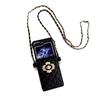 For Samsung Zflip5 Lock Flower Wallet Phone Case P50pocket Crossbody Rope Chain Folding Flip