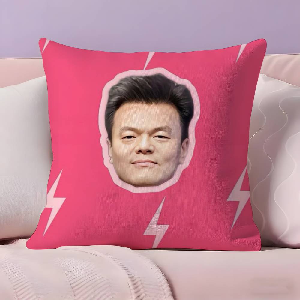 Funny J-JYP Meme Pillow Case Anti-dustmite Pillowcase Invisible zipper silky short plush Sofa cushion cover