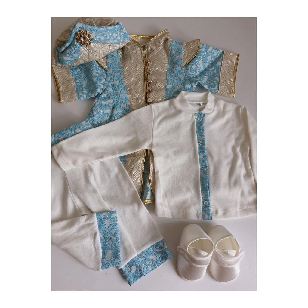 ( With Booties ) 0 6 Months And 1 Year Old Circumcision Mevlt Outfit, Circumcision Mevlt Dress ehzade Baby Gift