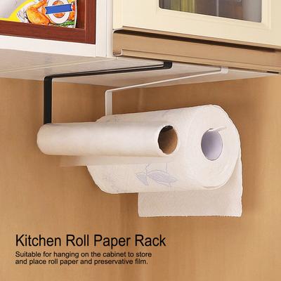 Küchenschrank Stahl Rollenpapierhalter Papierhandtuchhalter Aufhänger Aufbewahrungsorganisator Schwarzer Küchenrollenhalter Papierhandtuchhalter