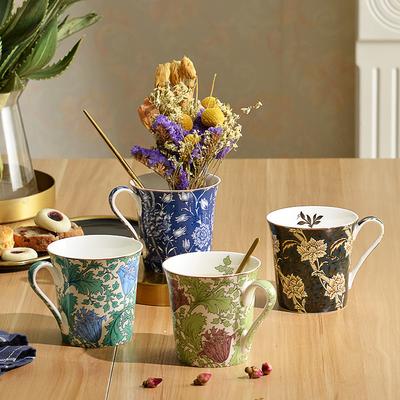 Mug Bone Porcelain Light Luxury High End Sense   Personalized Oil Painting Style Mug Sea Anemone Dandelion Water Cup Home Use