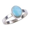 Natural Republic Larimar Gemstone Handmade 925 Sterling Silver Ring S.7.5 T9f95
