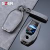 Alloy Leather Car Key Case Cover Keychain for Bmw 5 6 7 Series 530le Gt X3 X4 730li 740 G12 G30 G31 G32 I8 I12 I15 Accessories