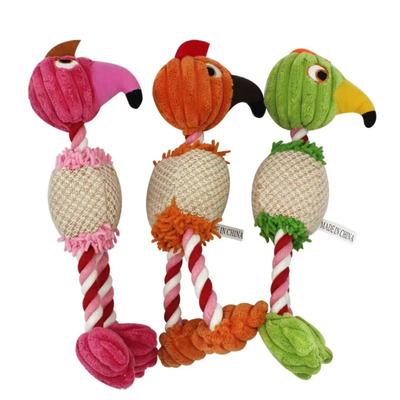 Brinquedos Squeaky Resistentes a Mordidas Brinquedo de Pelúcia para Pássaros Moagem de Dentes Brinquedo de Mastigar Corda de Algodão Brinquedo para Animal de Estimação Animal de Estimação