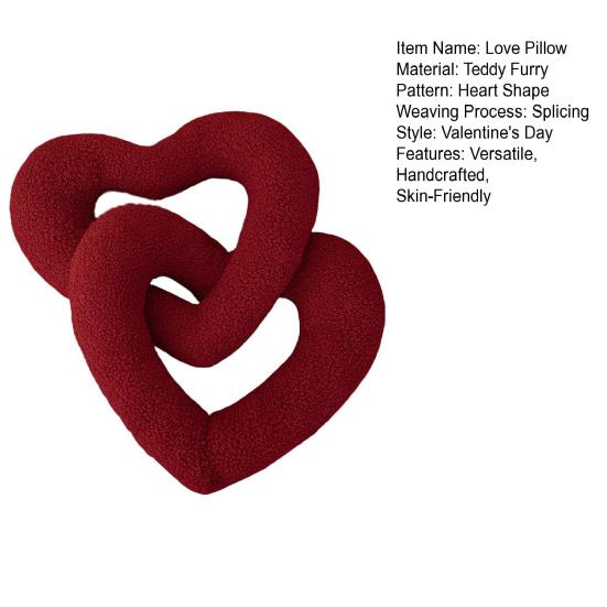 Red Love Knot Plush Pillow Sofa Chair Cushion Relaxing Atmosphere Pillow Wedding Valentine's Day