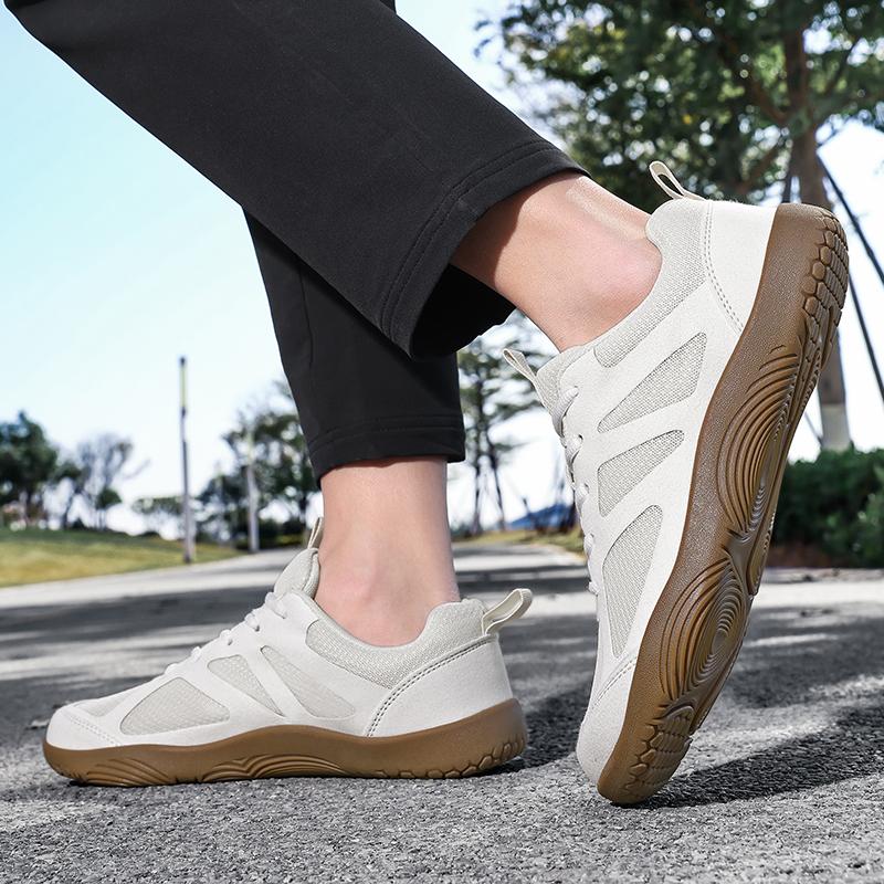 TUINANLE Barfußschuhe Herren Weite Zehenbox Nullabfall Zehen-Sneaker Minimalistisch Schwarz Freizeitschuhe für Damen