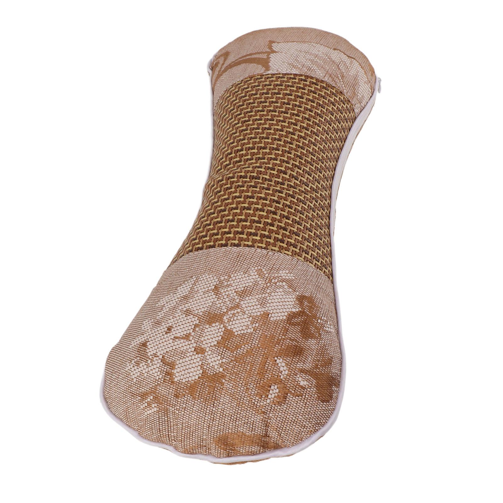 

Wormwood Pillow Bone Shaped Reduce Fatigue Promote Circulation Detachable Cleansing Neck Cervical Pillow Coffee Color