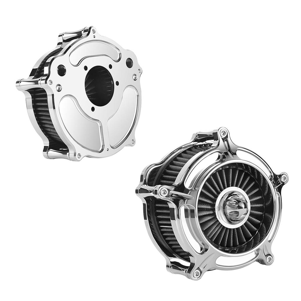 Motorräder Turbine Luftfilter Ansaugfilter Chrom Für Harley Sportster XL Touring Softail Dyna EVO & Twin Cam Fatboy FXDLS