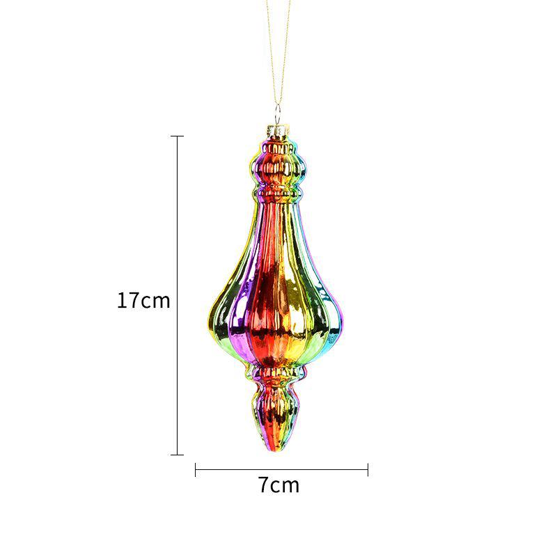 Christmas Ornaments Rainbow Glass Ball Pendant Holiday Gifts Christmas Tree Scene Decoration Colorful Hanging Ball Accessories