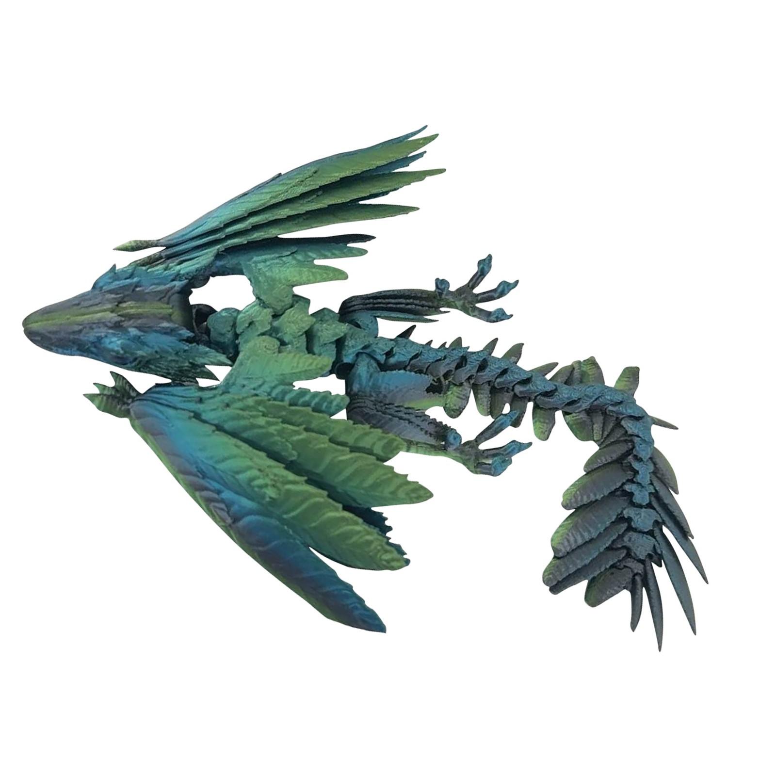 Feathered Dragon, 3D Printed Dragon, Articulated Dragon, Dragon, 3D Printed Toy, Desktop Pet One Size
