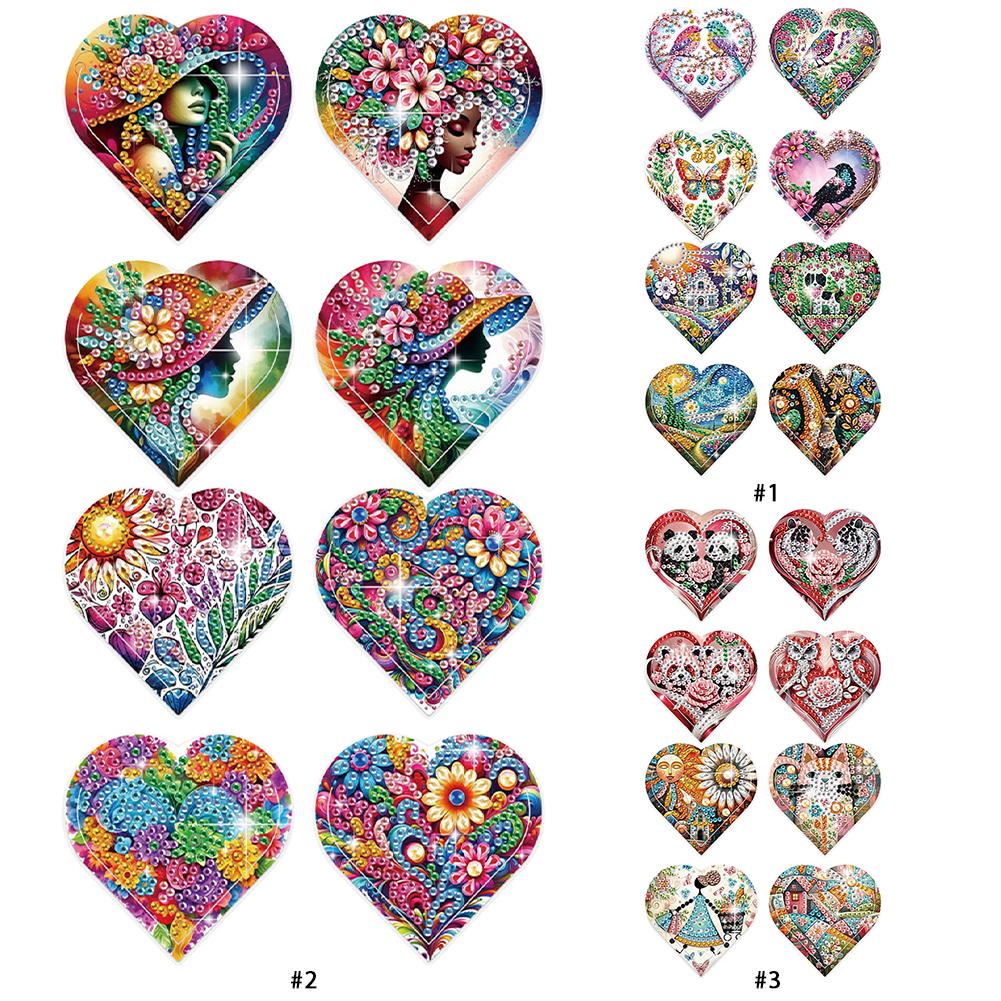 8 Stück Diamond Art Lesezeichen Diamond Painting Lesezeichen 5D DIY Lesezeichenecke Diamond Art Sets für Buchliebhaber