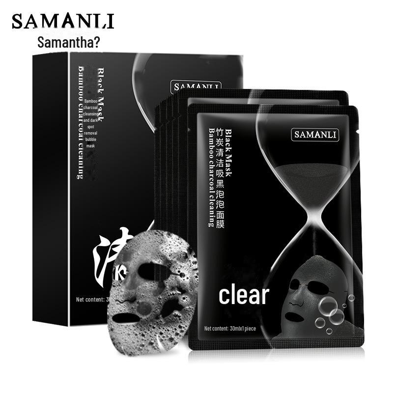 Samarelle Bamboo Charcoal Black Bubble Mask 30ml - Hydrating & Moisturizing for Clear Skin