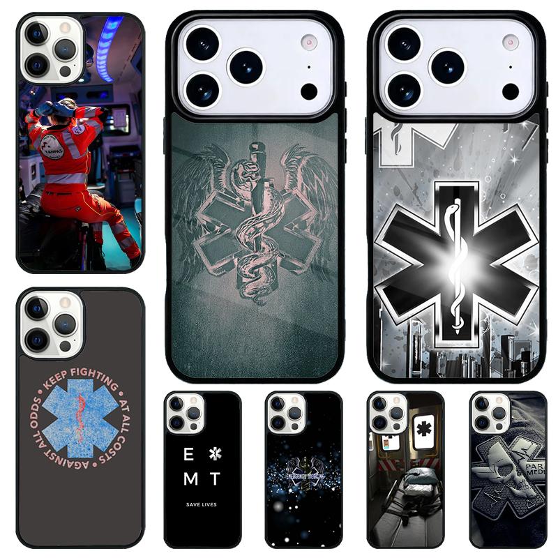 Emergency Medical Star of Life Phone Case for iPhone 17 Air 16 15 11 12 14 13 Pro Max Shockproof Cover