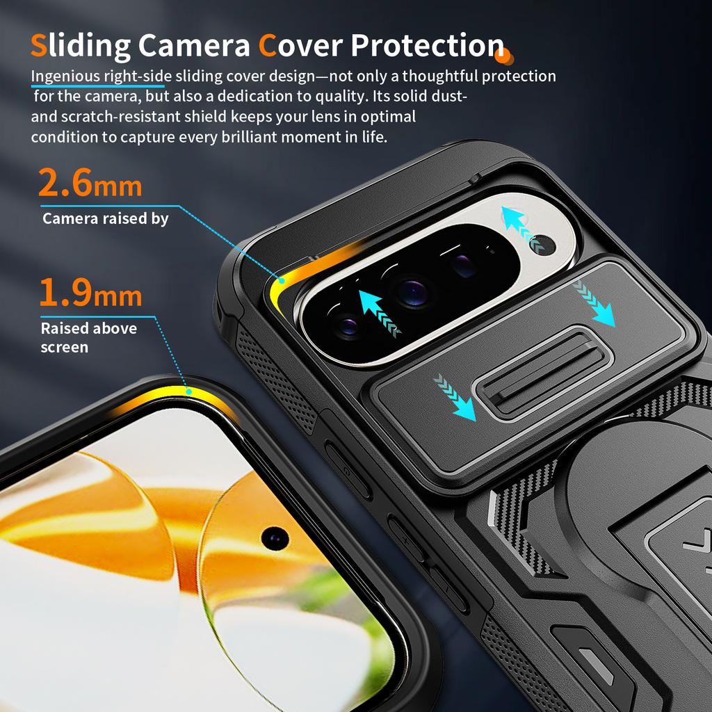 Case for Google Pixel 10 Pro XL 9 Pixel9 Pixel10 Shockproof Covers Accessories Armor Slide Lens Casea