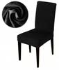 Black Smooth Elastic Chair Cover