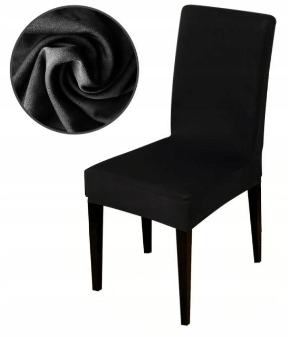 Black Smooth Elastic Chair Cover