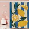Mediterranean Lemon Cartoon Shower Curtain - Water-Repellent And Leak-Resistant, Mold And Mildew Resistant For