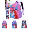 Adorable Unicorn Print Backpack With Ergonomic Design For Kids In Pink And Purple