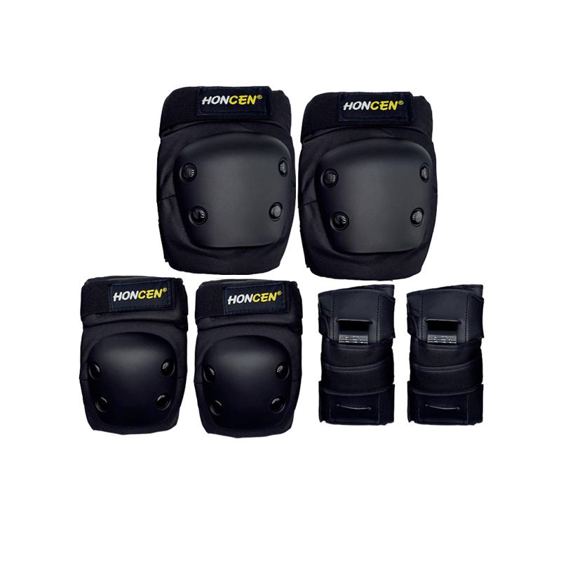 Skateboard Knee Pads Sports Skate Protective Gear Set Adjustable Comprehensive Protection ABS + Sponge Material Safety Gear Pads S
