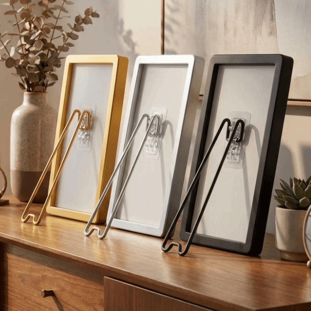 Self-Adhesive Picture Frame Bracket Stainless Steel Easel Back Stand  Art Display