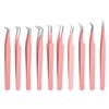 1PC Anti-static Precision Fiber Tip Tweezer Eyelash Extension Eyebrow Set Stainless Steel Beauty Precision Tweezers Makeup Tools