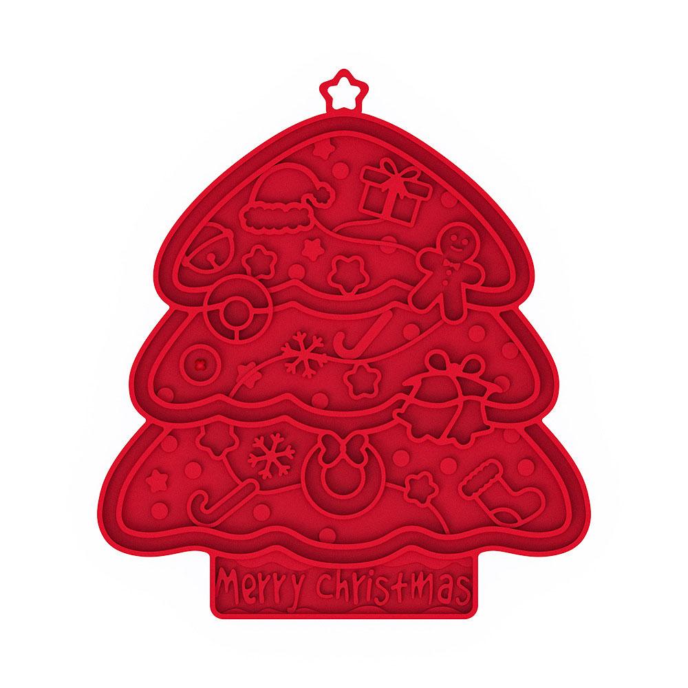 SW Pet Silicone Licking Pad Christmas Tree Flower Shape Cat Dogs Slow Feeder Plate for Pet Sucker Food Training Feeding Mat Bowl