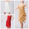 Rochie de dans latino cu franjuri, paiete, fără mâneci, Salsa Tango Cha Cha Rumba Samba