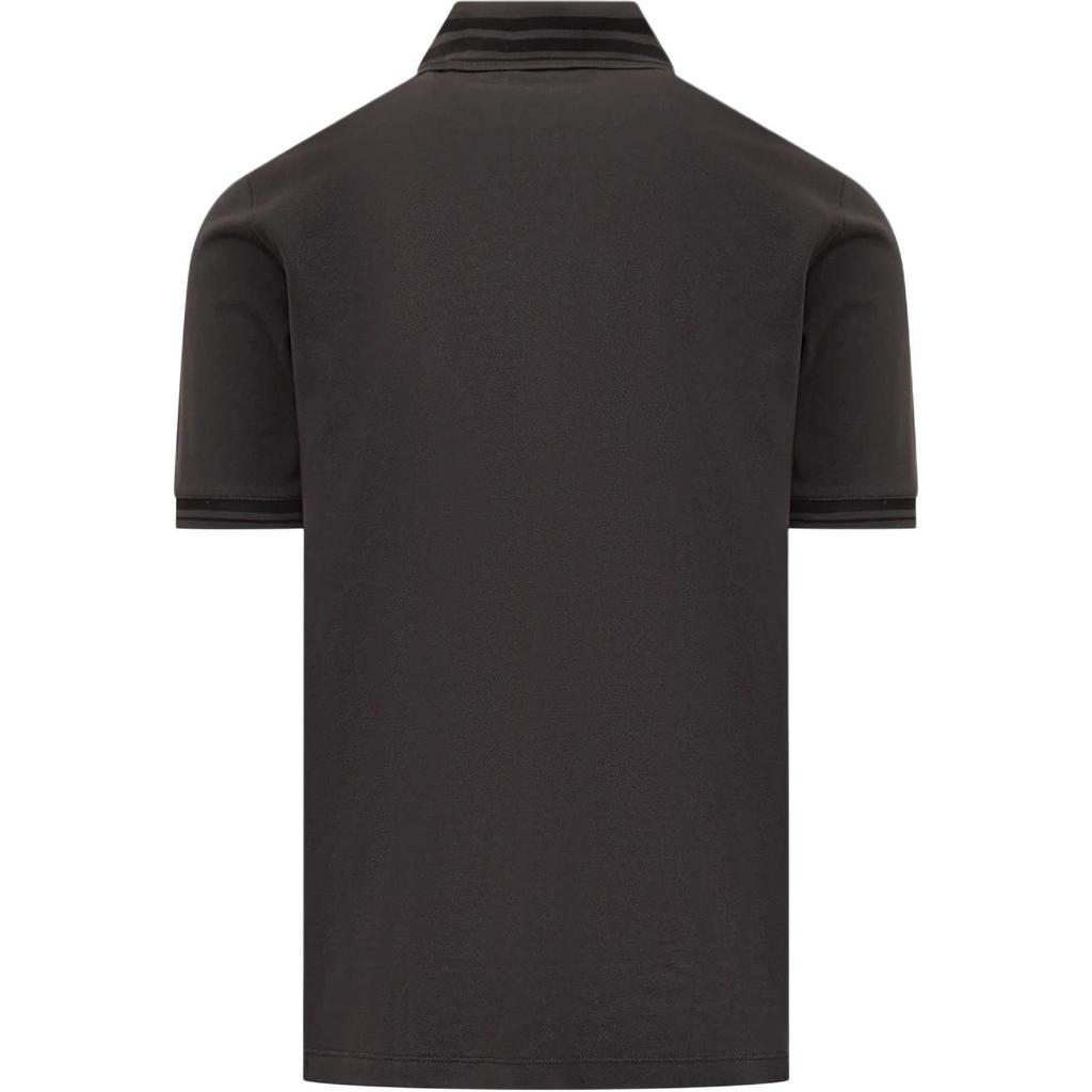 Emporio Armani Ss25 Logo Embroidered Cotton Short Sleeve Polo Shirt Men polo shirts Dark-Green EM000859-AF12955-U8168