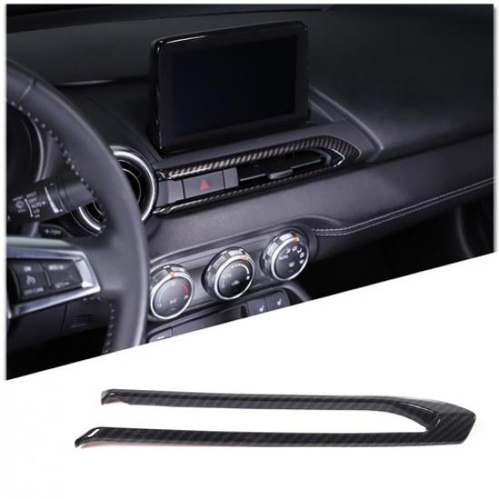 ABS Carbon Fiber Center Console Air Outlet Vent Trim For Mazda MX-5 Miata 16-23