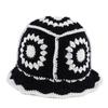 Korean Style Knitted Fisherman Hat Hollow Bucket Hat Fashion Flower Sun Hat  Daily