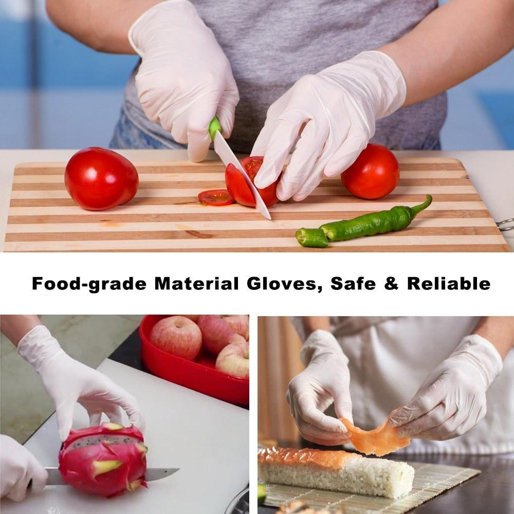 💰Köp billigt online 100Pcs Disposable Gloves Latex Foodgrade Gloves