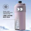 Tyeso 1000ML Portable Insulated Cold Drink Bottle High-Performance Lightweight Tumbler Large Capacity for Outdoor Sports Travel with Eye Sticker