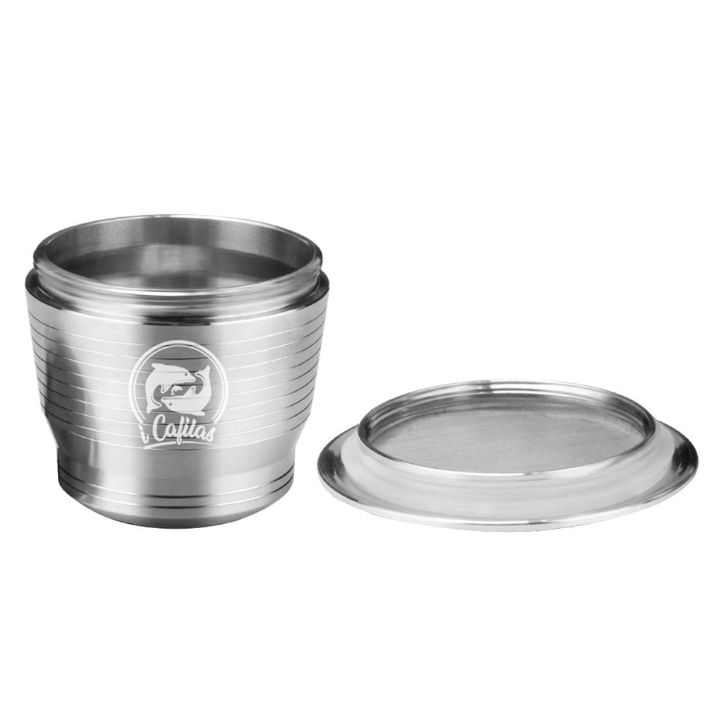 Stainless Steel Refillable Coffee Capsule Pod Coffee Filter Holder Portable Replacement for Nespresso Coffee Maker