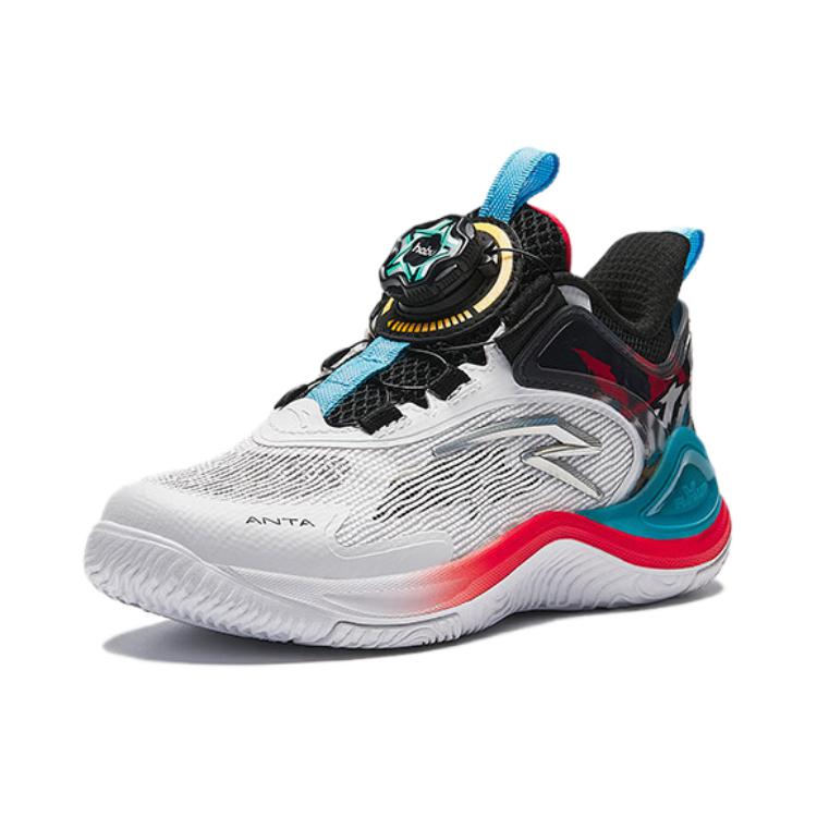 Anta Comfortable Non-Slip Low-Top Kids Basketball Shoes Kids sneaker White Black 312429953-3