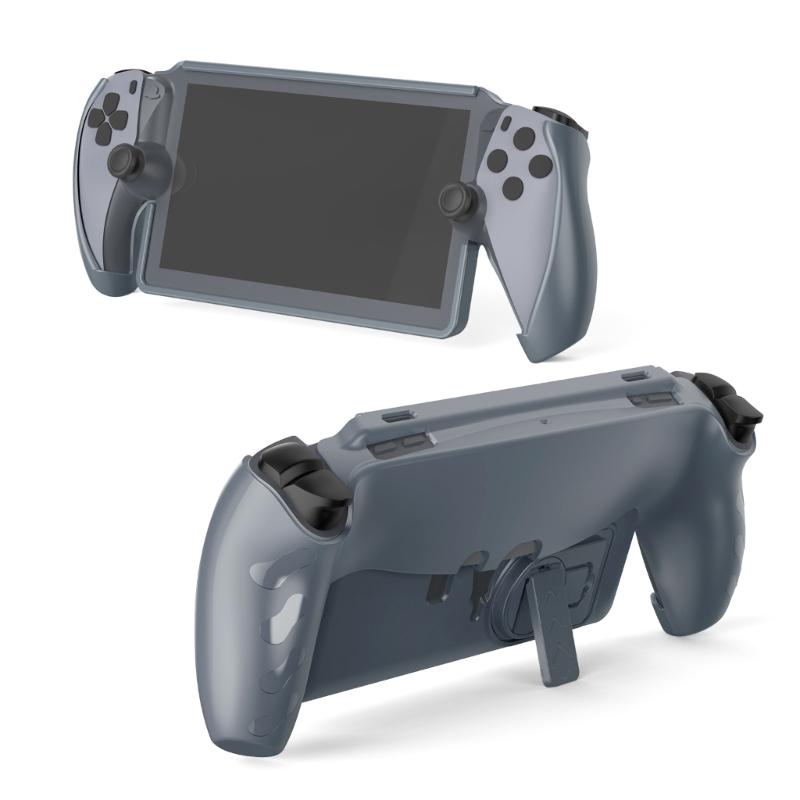 Full Protective Case Scratchproof Case Cover for Console Detachable Front Shell Back Case with Adjustable Kickstand