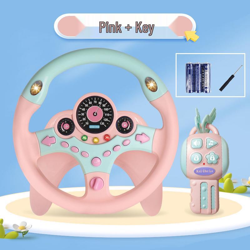 Kids' Large Passenger Seat Simulated Driving Toy with Base