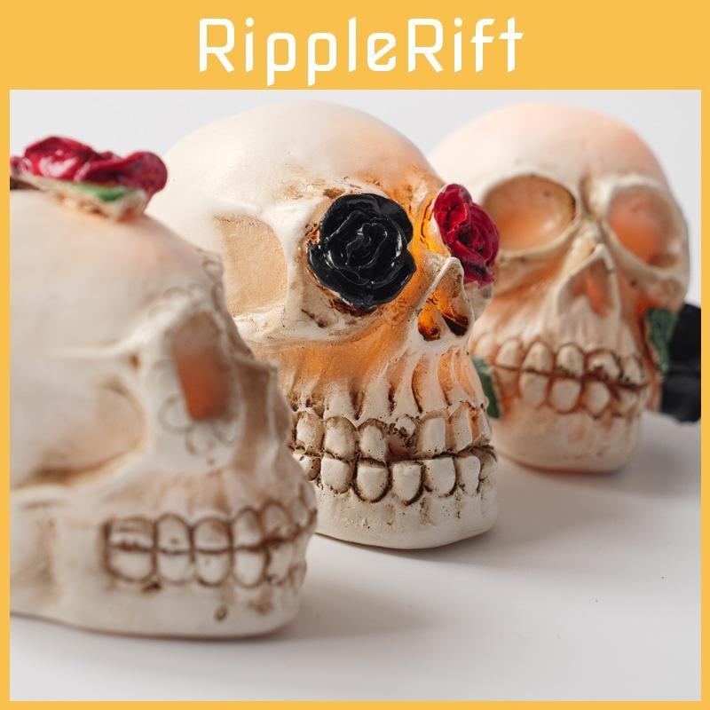 Halloween Rose Skull Model Ornament Small Night Light For Decoration Room