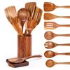 Natural Teak Cooking Spoon Non-Stick Cookware for Kitchen Wooden Handle Soup Spoon Spatula Rice Spoon Shovel Kitchen Sets
