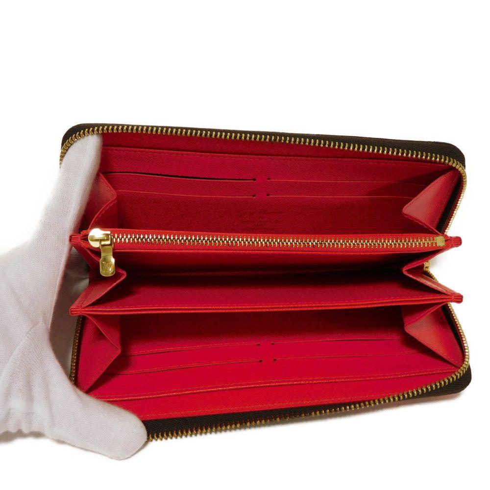 Used 12564 Zippy Wallet M60450 7940 Yayoi Kusama Brown Red Old Model Monogram Pumpkin Dot Rouge Unisex from Japan