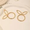 Pack of 6 Cute Napkin Rings Easters Ear Shape Napkin Holder Metal Napkin Jewelry Sophisticated Platings Accessorys
