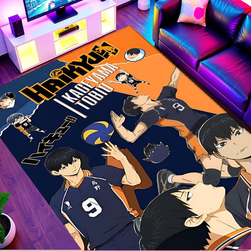 Dywan z nadrukiem Haikyu, Zmywalny dywanik podłogowy, Do przedpokoju, akademika, pralni, biura, gabinetu, Dekoracja domu, Prezent urodzinowy, na Boże Narodzenie