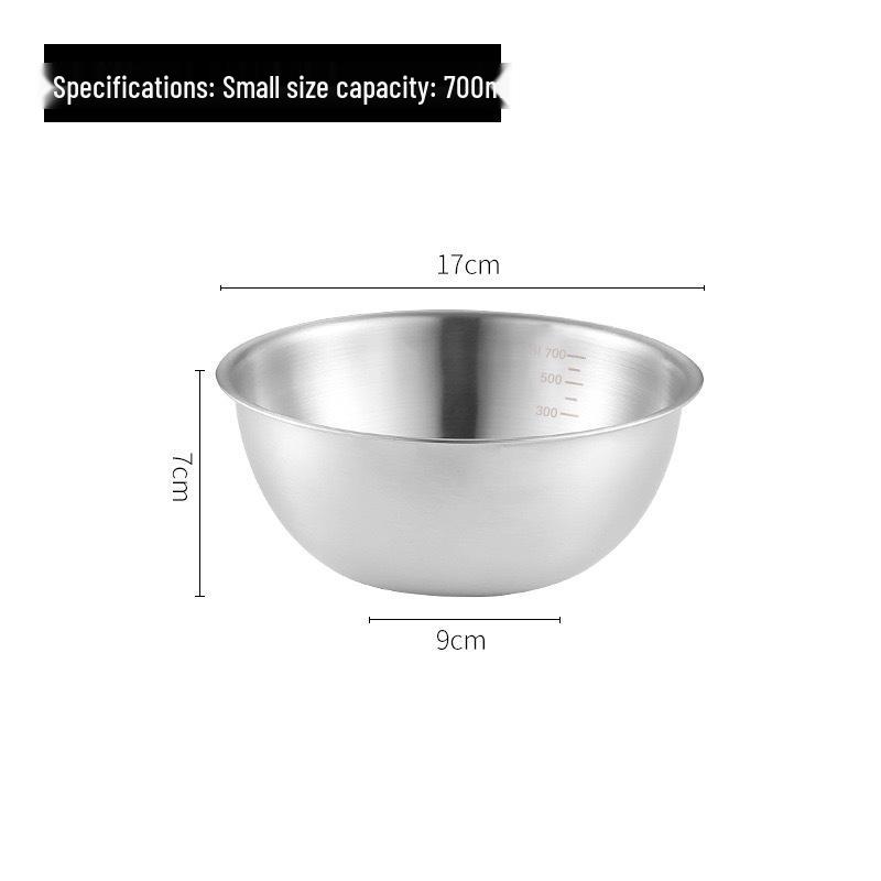 304 Edelstahl Rührschüssel im japanischen Stil mit Skala für Salat, Eierschlagen, Backen und Teigmischen - Goldfarbenes Finish