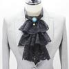 Elegant Ruffled Lace Jabot Collar for Women Gothic Victorian Fashion Accessory